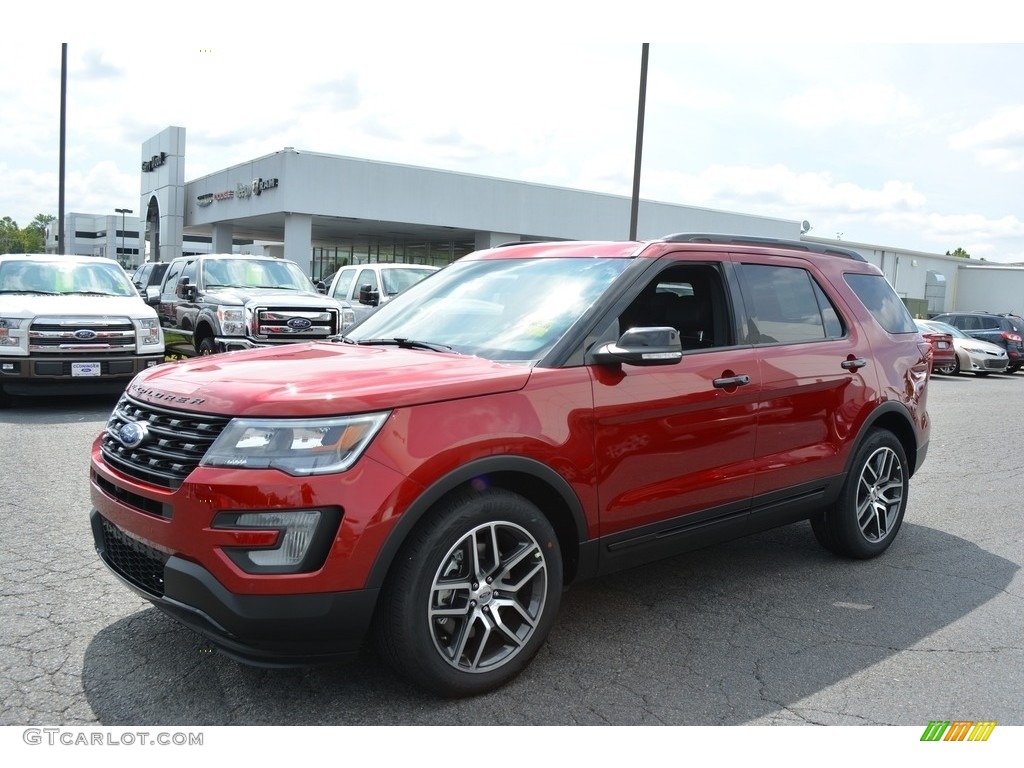 2017 Explorer Sport 4WD - Ruby Red / Ebony Black photo #3