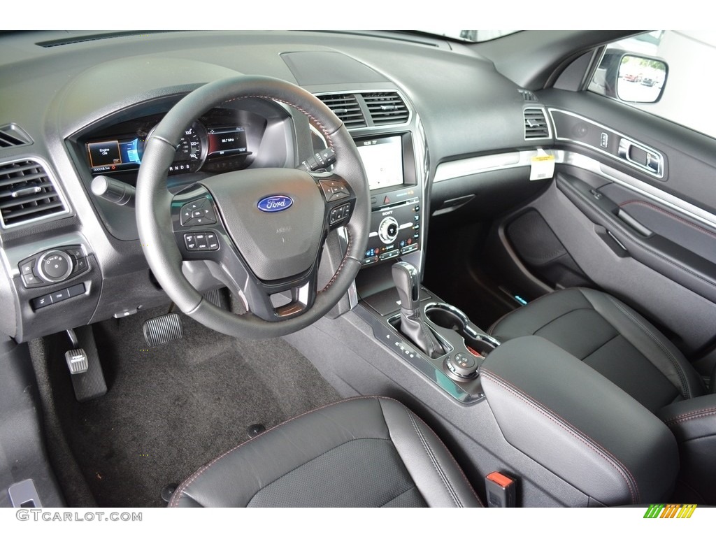 Ebony Black Interior 2017 Ford Explorer Sport 4WD Photo #115263702