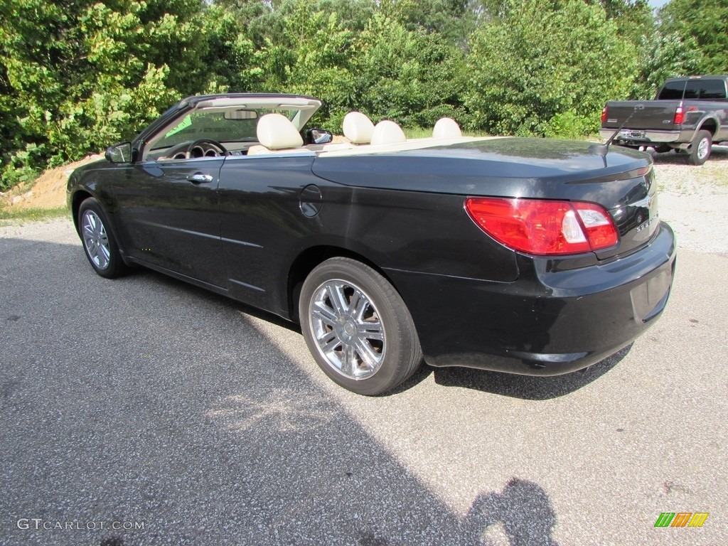 2008 Sebring Limited Convertible - Brilliant Black Crystal Pearl / Medium Pebble Beige/Cream photo #5