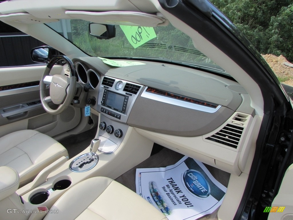 2008 Sebring Limited Convertible - Brilliant Black Crystal Pearl / Medium Pebble Beige/Cream photo #13