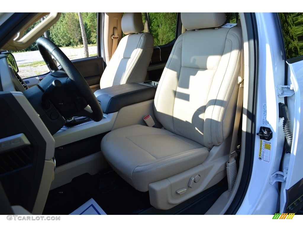 2016 F150 Lariat SuperCrew 4x4 - Oxford White / Medium Light Camel photo #21