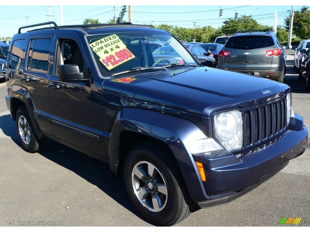 2008 Liberty Sport 4x4 - Modern Blue Pearl / Pastel Slate Gray photo #3