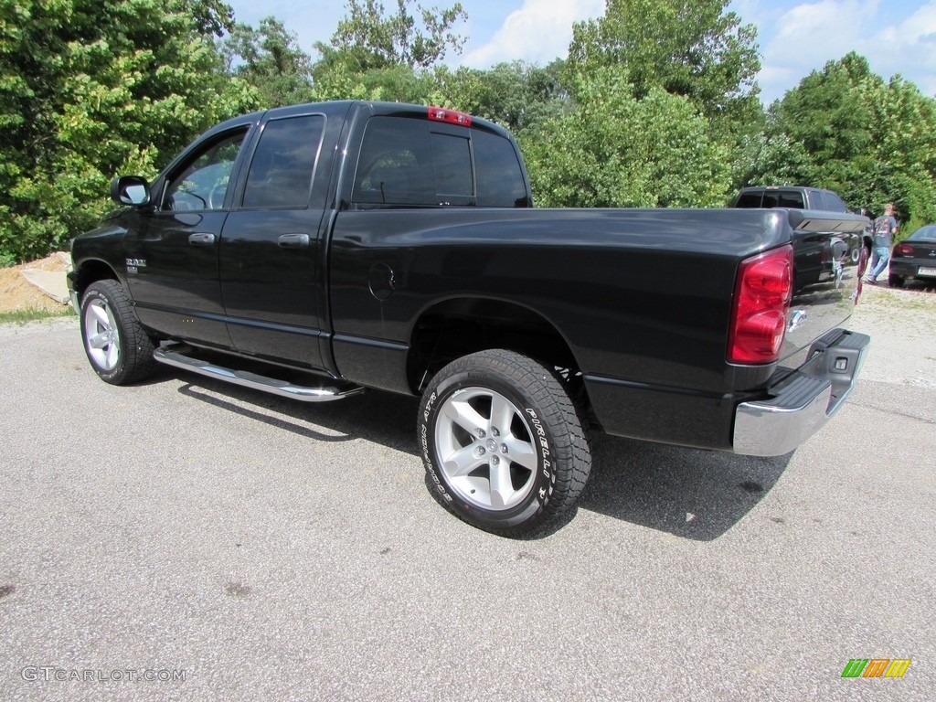 2008 Ram 1500 SLT Quad Cab 4x4 - Brilliant Black Crystal Pearl / Medium Slate Gray photo #5