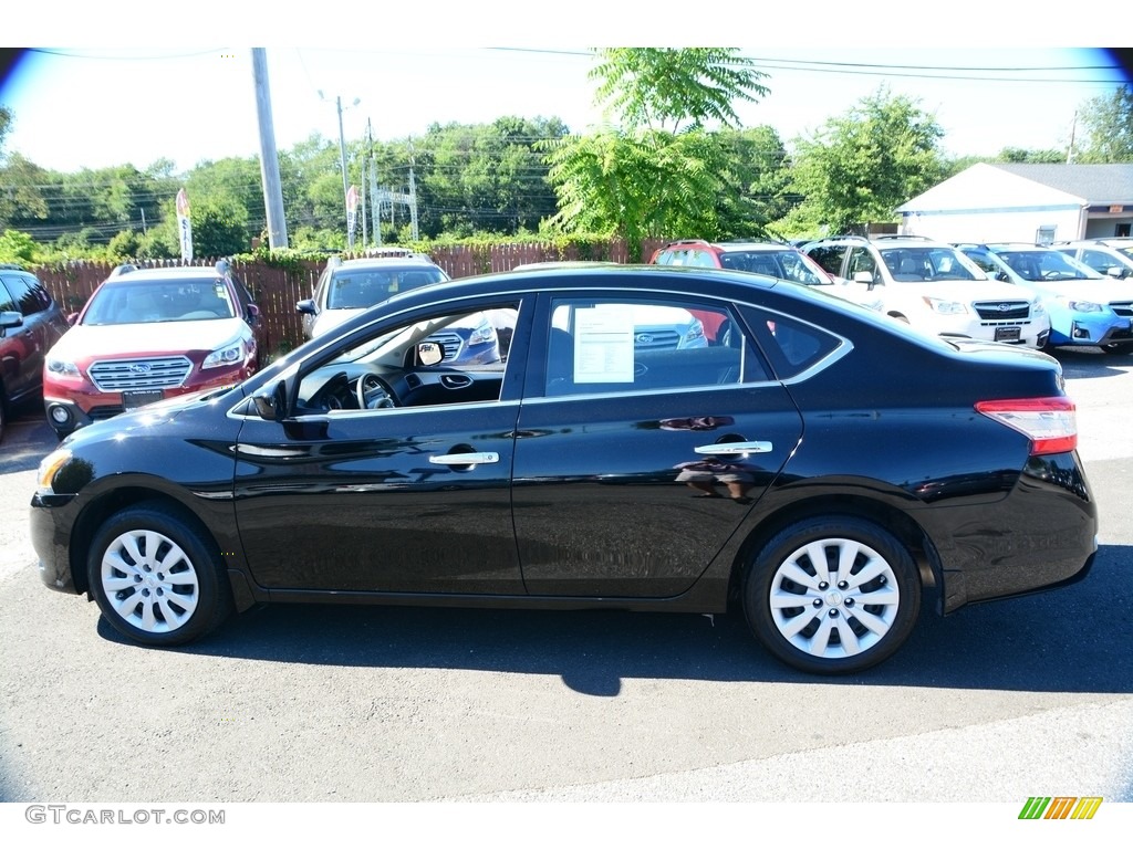 2014 Sentra S - Super Black / Charcoal photo #11