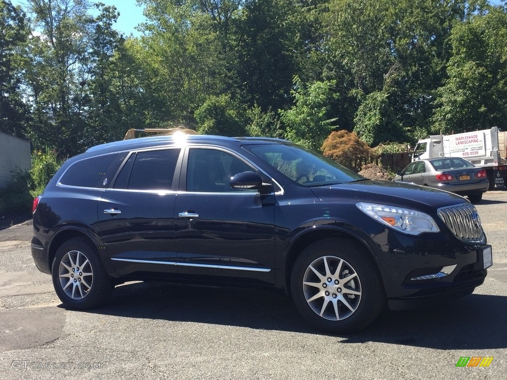 2017 Enclave Leather AWD - Dark Sapphire Blue Metallic / Ebony/Ebony photo #3