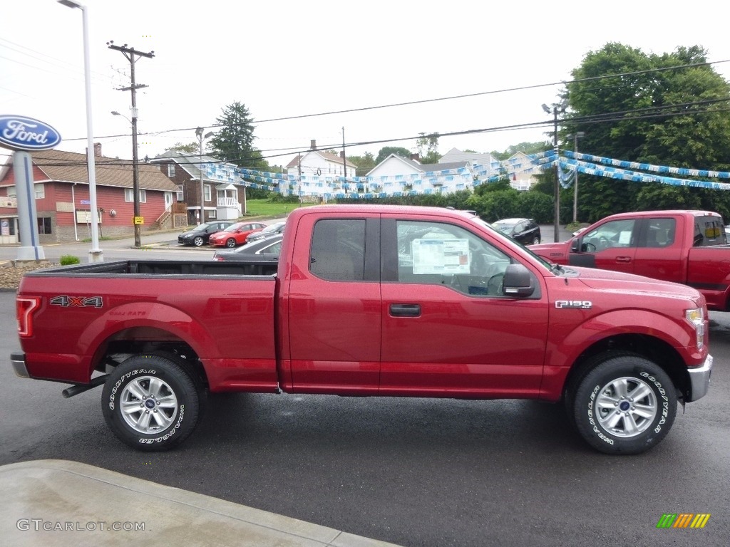 2016 F150 XLT SuperCab 4x4 - Ruby Red / Medium Earth Gray photo #4