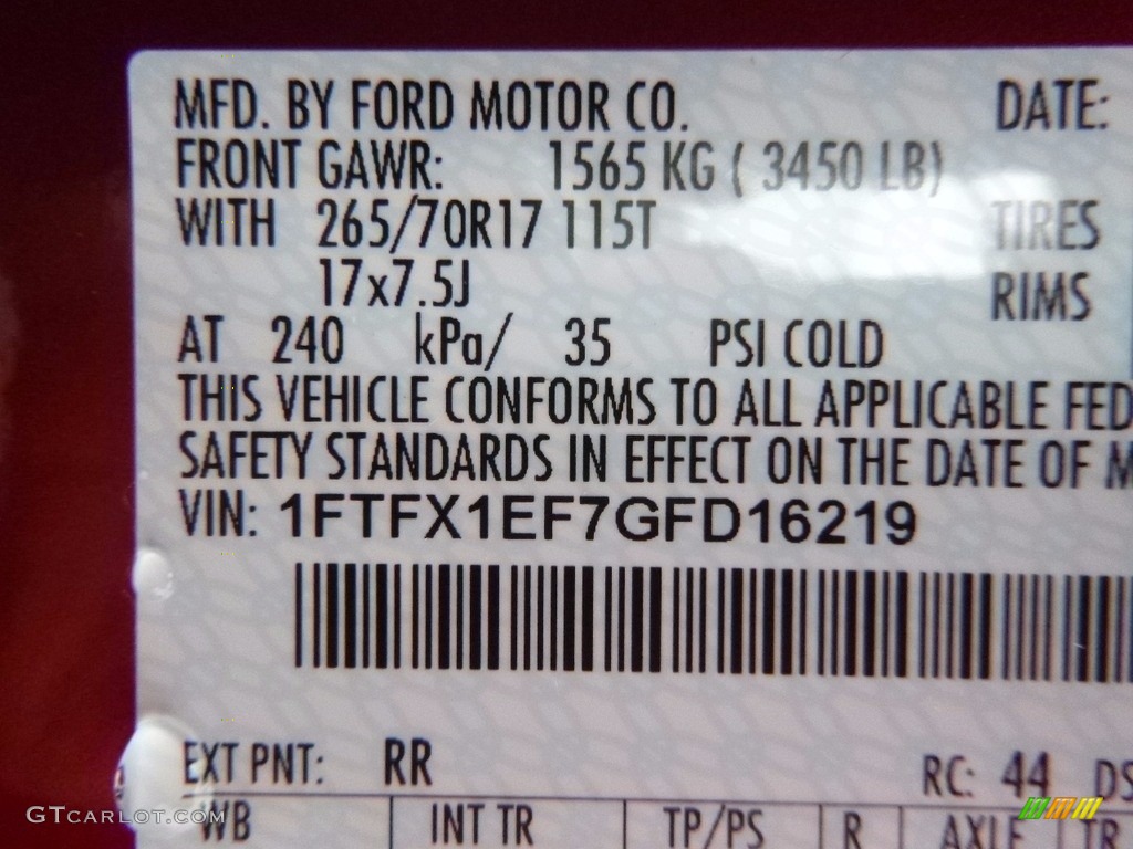 2016 F150 XLT SuperCab 4x4 - Ruby Red / Medium Earth Gray photo #14