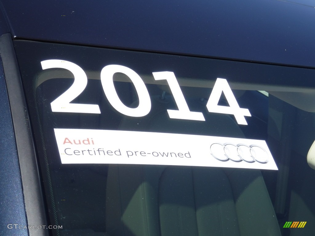 2014 A6 2.0T quattro Sedan - Aviator Blue Metallic / Velvet Beige photo #12