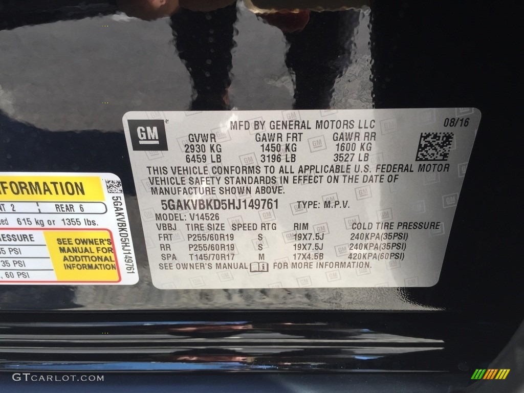 2017 Enclave Leather AWD - Ebony Twilight Metallic / Ebony/Ebony photo #11