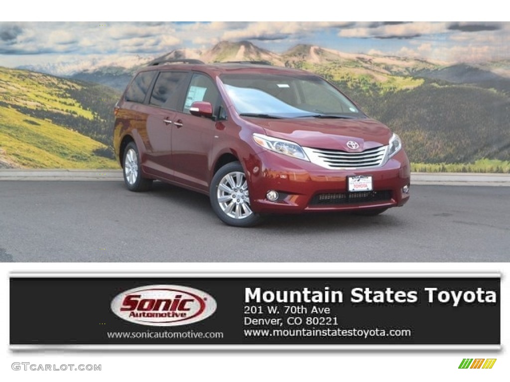 2017 Sienna Limited AWD - Salsa Red Pearl / Chestnut photo #1