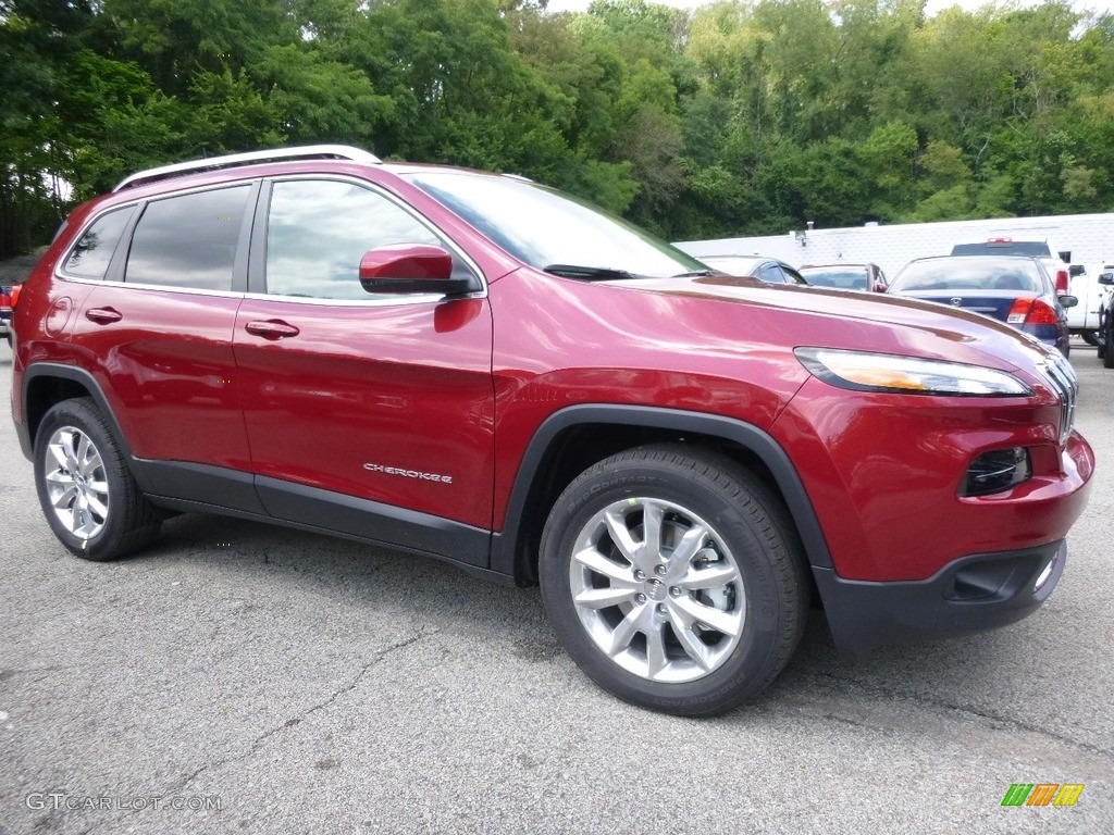 Deep Cherry Red Crystal Pearl 2017 Jeep Cherokee Limited 4x4 Exterior Photo #115281265
