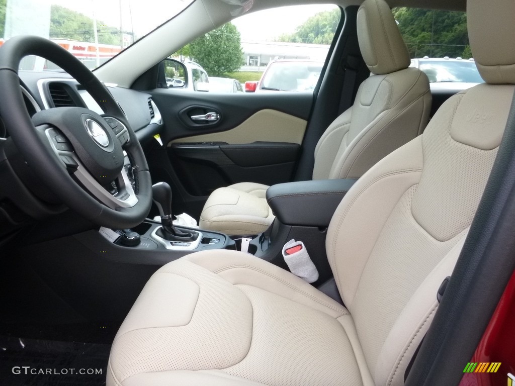 Black/Light Frost Beige Interior 2017 Jeep Cherokee Limited 4x4 Photo #115281337