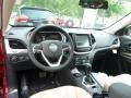 Black/Light Frost Beige 2017 Jeep Cherokee Limited 4x4 Dashboard