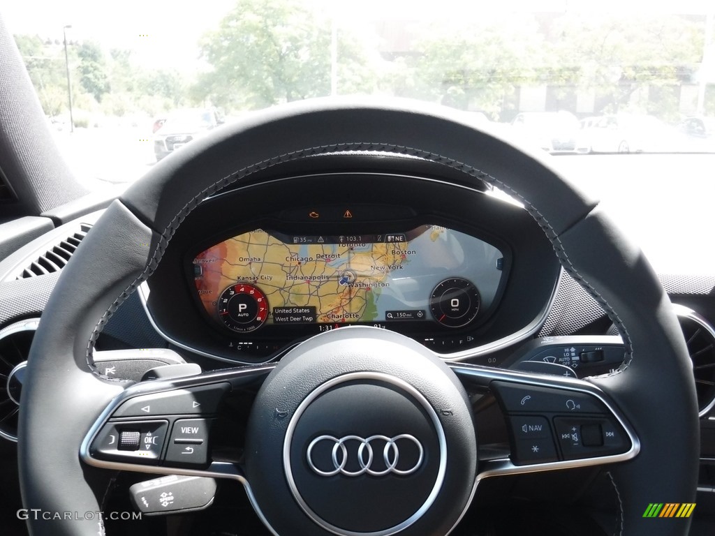 2017 Audi TT S 2.0 TFSI quattro Coupe Black Steering Wheel Photo #115283725