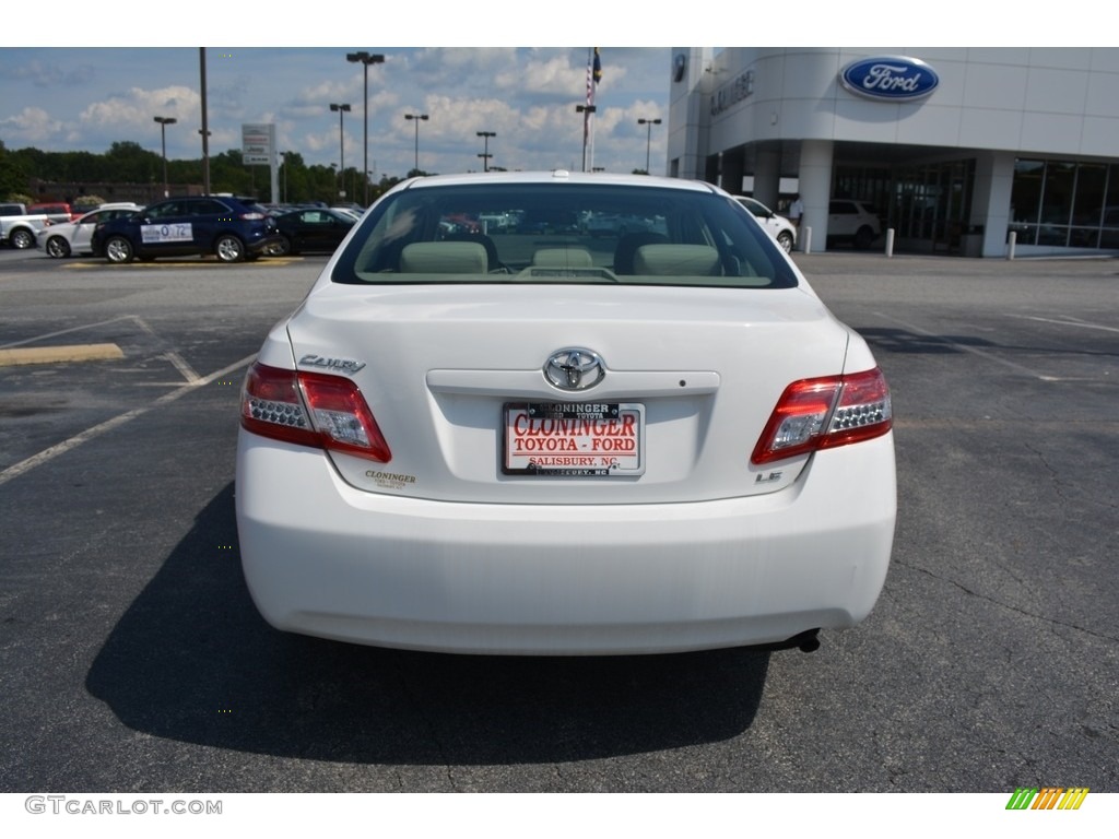2011 Camry LE - Super White / Bisque photo #4