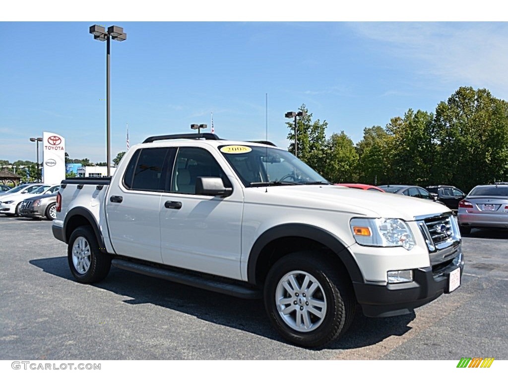 White Suede Ford Explorer Sport Trac