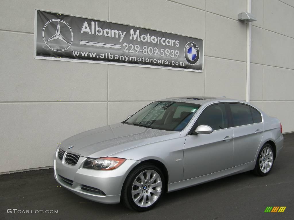 2006 3 Series 330i Sedan - Titanium Silver Metallic / Black photo #2