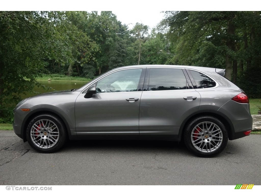 Meteor Grey Metallic 2014 Porsche Cayenne Turbo Exterior Photo #115285672