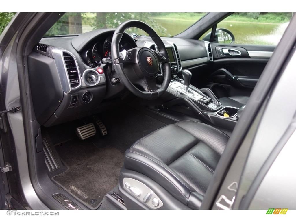 Black Interior 2014 Porsche Cayenne Turbo Photo #115285831