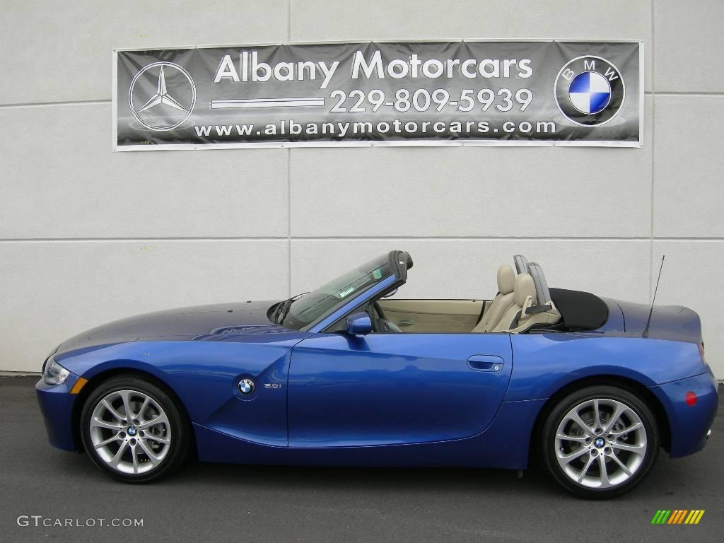 2006 Z4 3.0i Roadster - Montego Blue Metallic / Beige photo #1