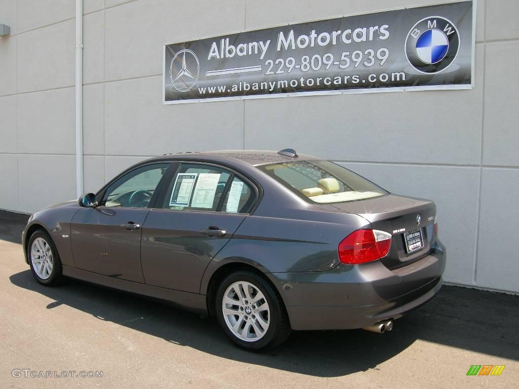 2007 3 Series 328i Sedan - Sparkling Graphite Metallic / Beige photo #3