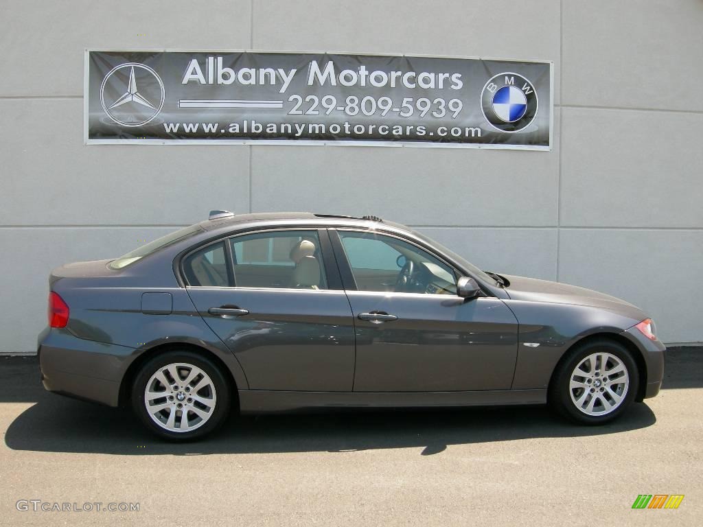 2007 3 Series 328i Sedan - Sparkling Graphite Metallic / Beige photo #13