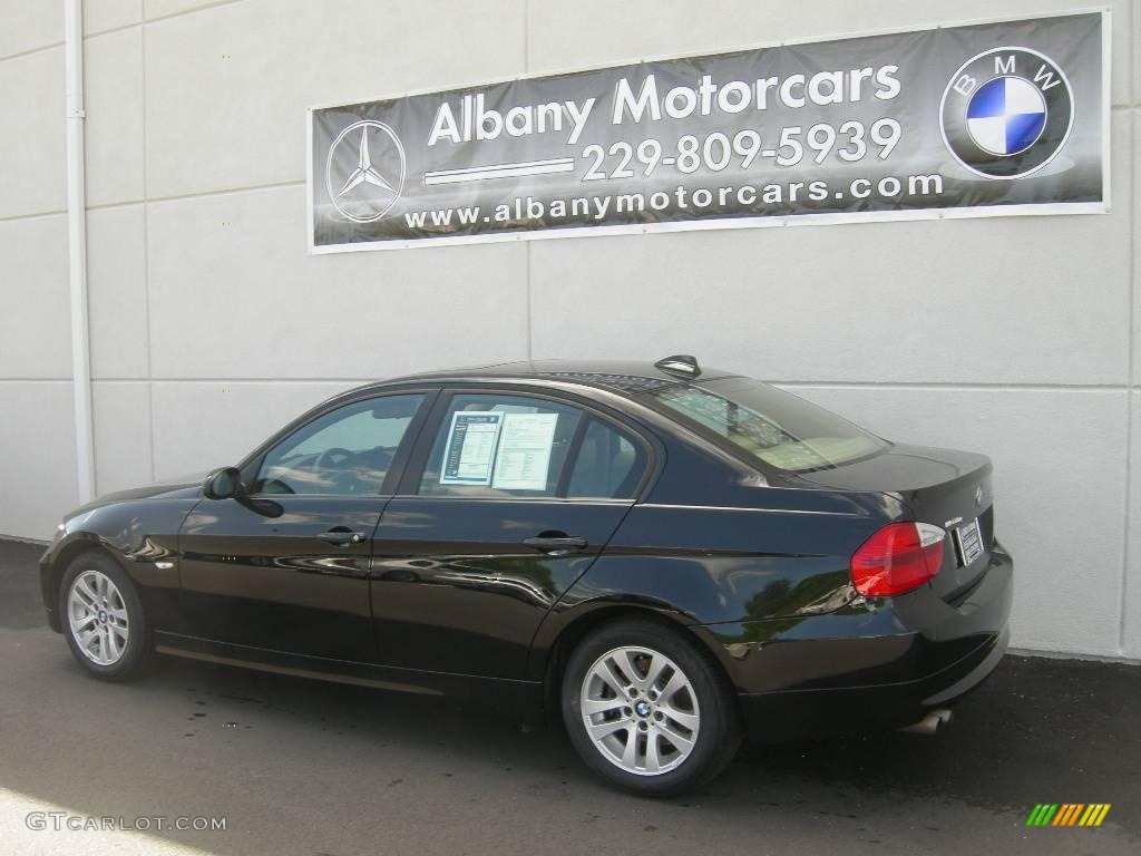 2007 3 Series 328i Sedan - Jet Black / Beige photo #4