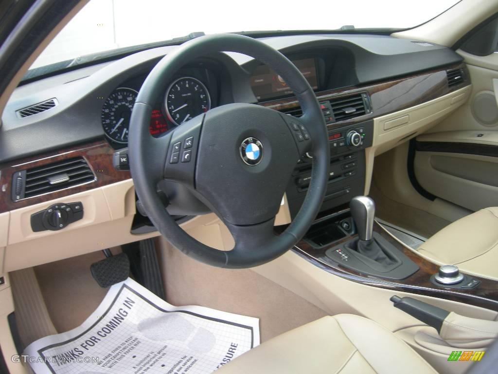 2007 3 Series 328i Sedan - Jet Black / Beige photo #6
