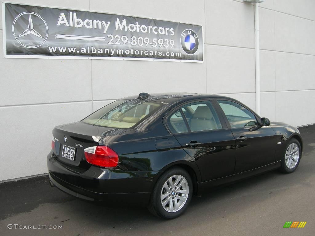 2007 3 Series 328i Sedan - Jet Black / Beige photo #15