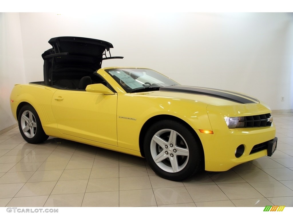 2012 Camaro LT Convertible - Rally Yellow / Black photo #2