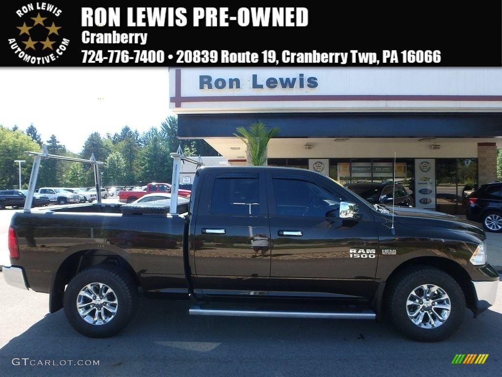 2013 1500 SLT Quad Cab 4x4 - Western Brown Pearl / Canyon Brown/Light Frost Beige photo #1