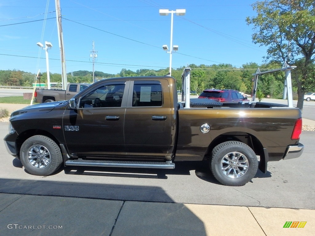 2013 1500 SLT Quad Cab 4x4 - Western Brown Pearl / Canyon Brown/Light Frost Beige photo #5