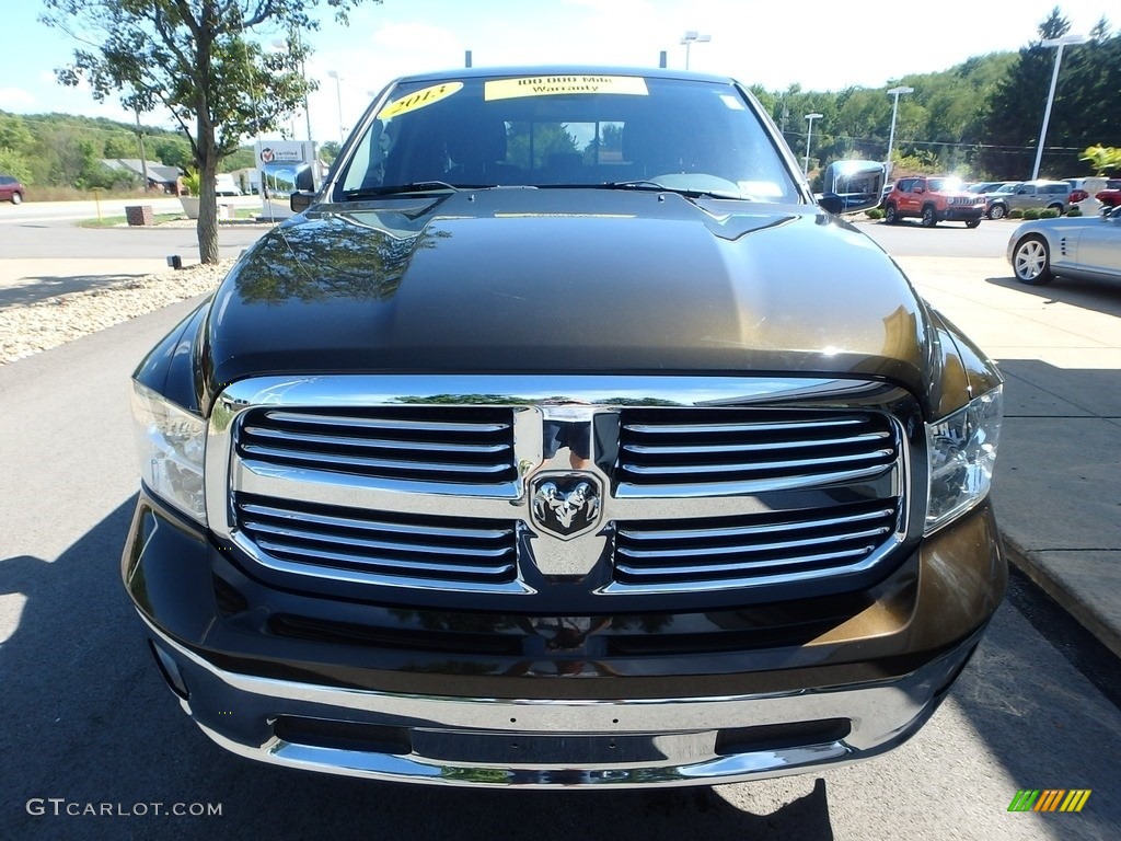 2013 1500 SLT Quad Cab 4x4 - Western Brown Pearl / Canyon Brown/Light Frost Beige photo #7