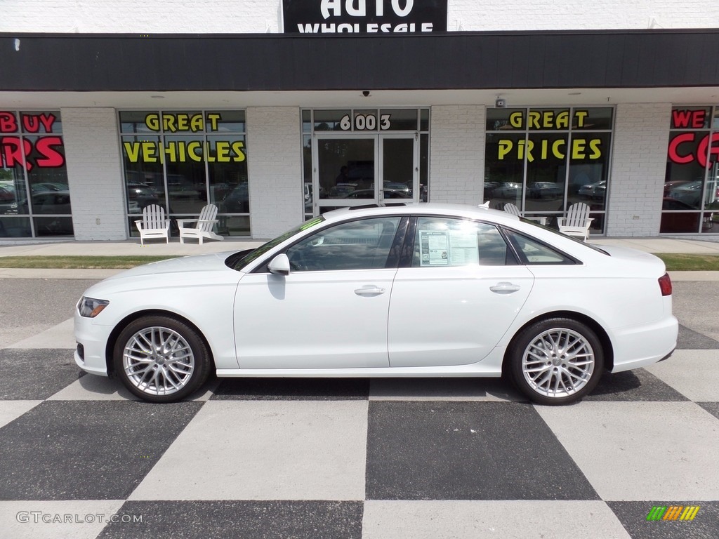 2016 A6 2.0 TFSI Premium Plus - Glacier White Metallic / Atlas Beige photo #1