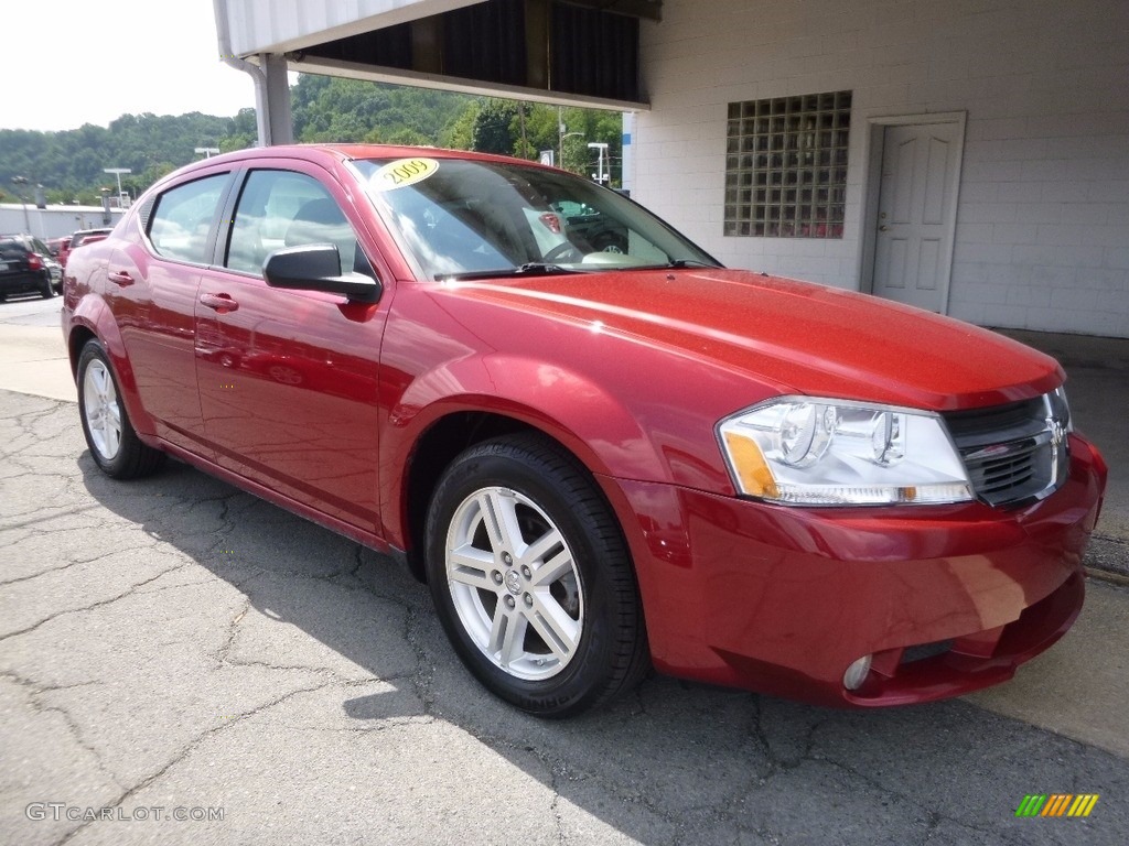 Inferno Red Crystal Pearl 2009 Dodge Avenger SXT Exterior Photo #115307150