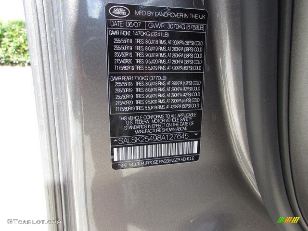 2008 Range Rover Sport HSE - Stornoway Grey Metallic / Ebony Black photo #33
