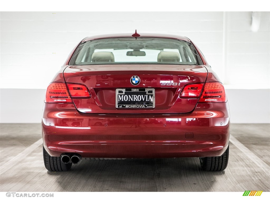 2012 3 Series 328i Coupe - Vermilion Red Metallic / Oyster/Black photo #3