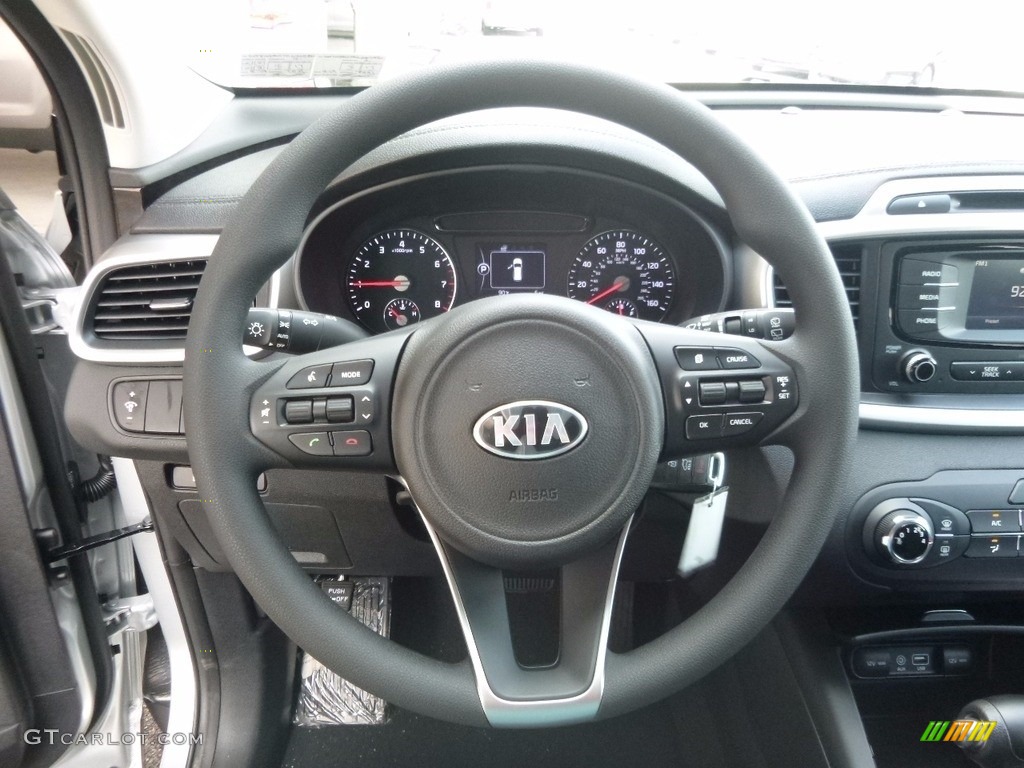 2017 Kia Sorento LX V6 AWD Black Steering Wheel Photo #115310561
