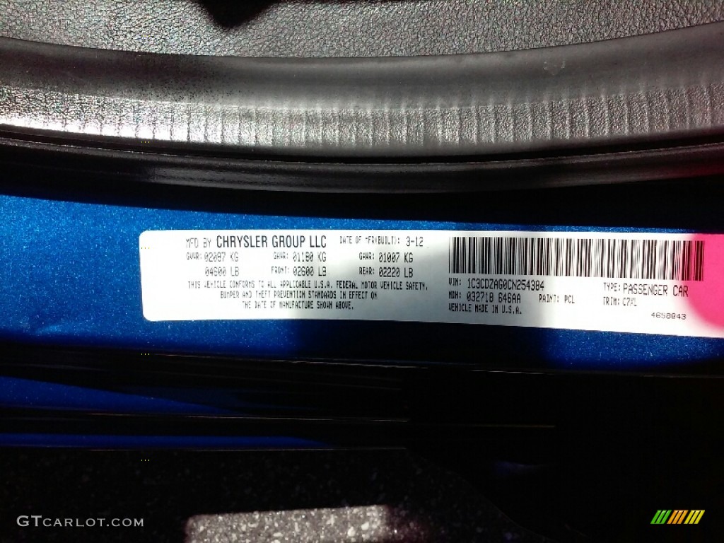 2012 Avenger SE V6 - Blue Streak Pearl / Black/Light Frost Beige photo #23