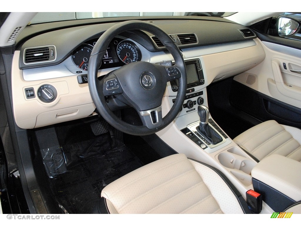 Beige/Black 2 Tone Interior 2016 Volkswagen CC 2.0T Sport Photo #115311539