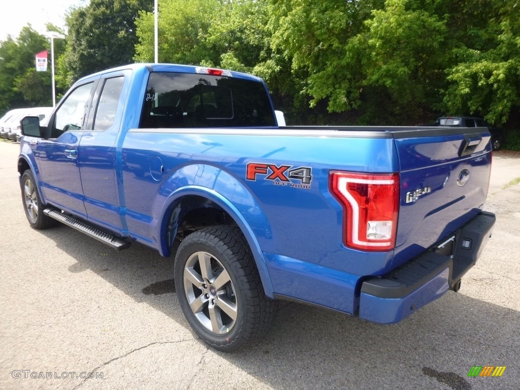 2016 F150 XLT SuperCab 4x4 - Blue Flame / Black photo #4
