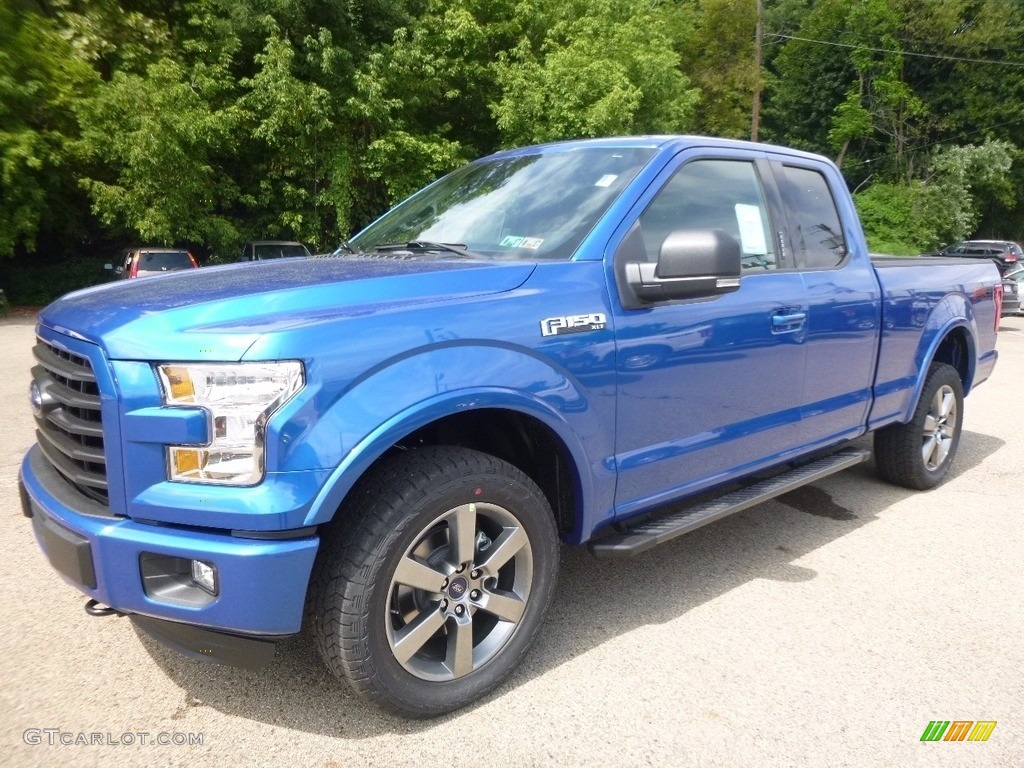 2016 F150 XLT SuperCab 4x4 - Blue Flame / Black photo #6
