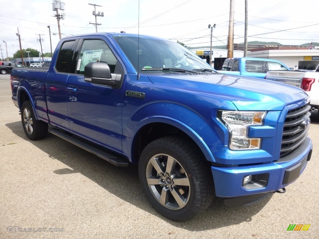 2016 F150 XLT SuperCab 4x4 - Blue Flame / Black photo #8