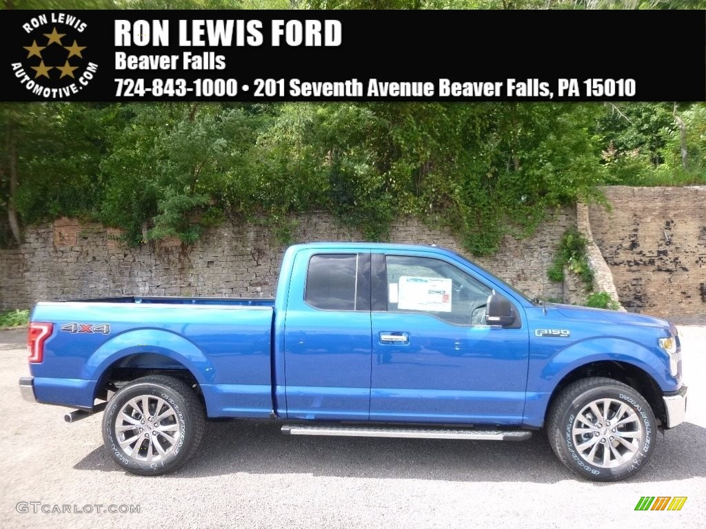 2016 F150 XLT SuperCab 4x4 - Blue Flame / Medium Earth Gray photo #1