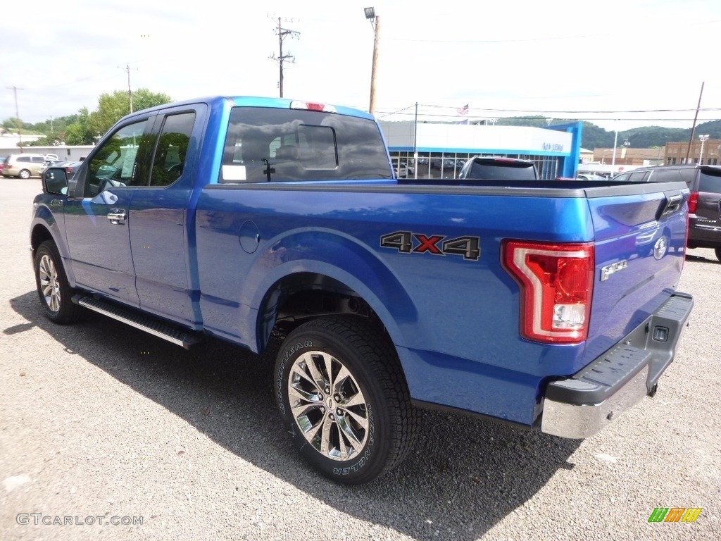 2016 F150 XLT SuperCab 4x4 - Blue Flame / Medium Earth Gray photo #4