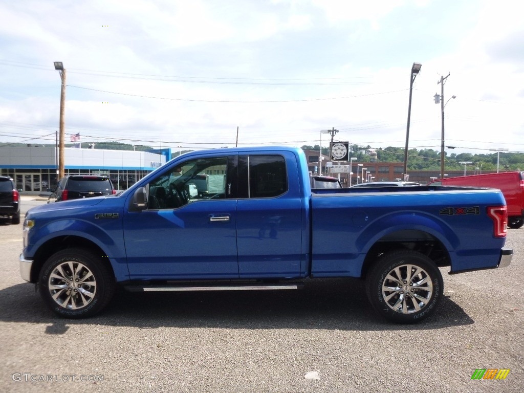2016 F150 XLT SuperCab 4x4 - Blue Flame / Medium Earth Gray photo #5