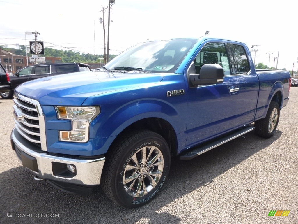 2016 F150 XLT SuperCab 4x4 - Blue Flame / Medium Earth Gray photo #6