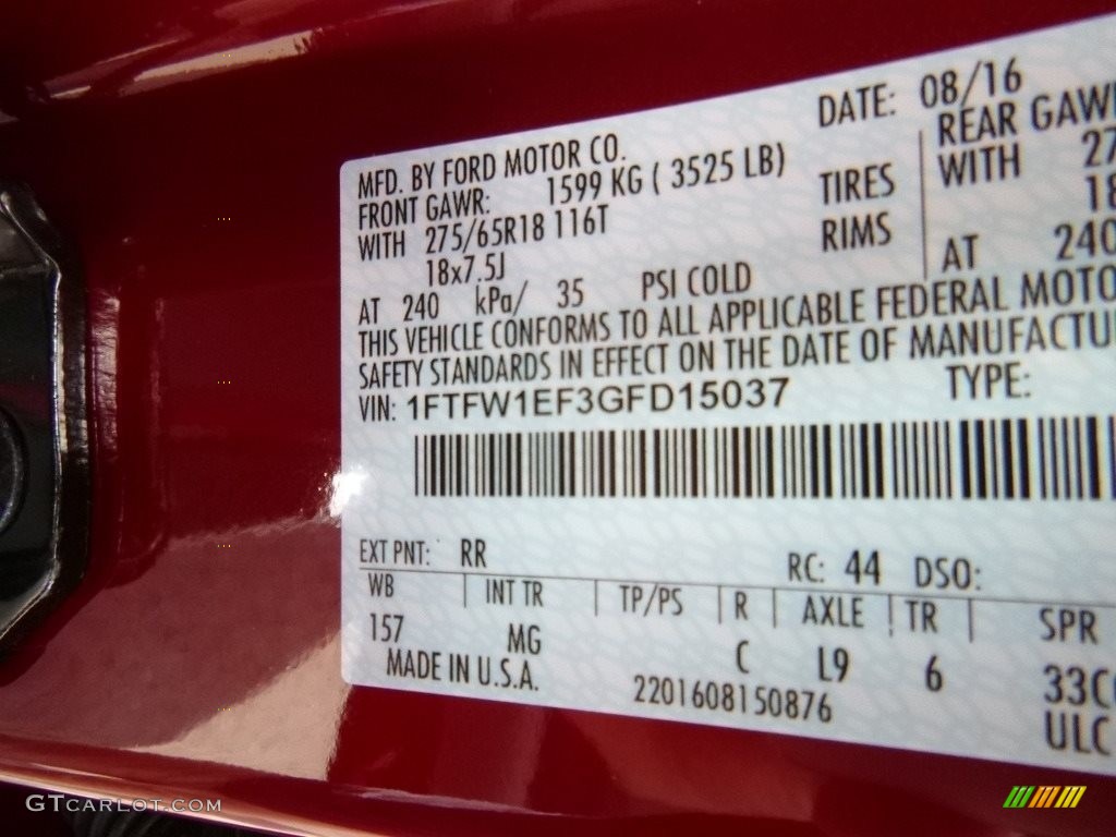 2016 F150 King Ranch SuperCrew 4x4 - Ruby Red / Medium Earth Gray photo #11