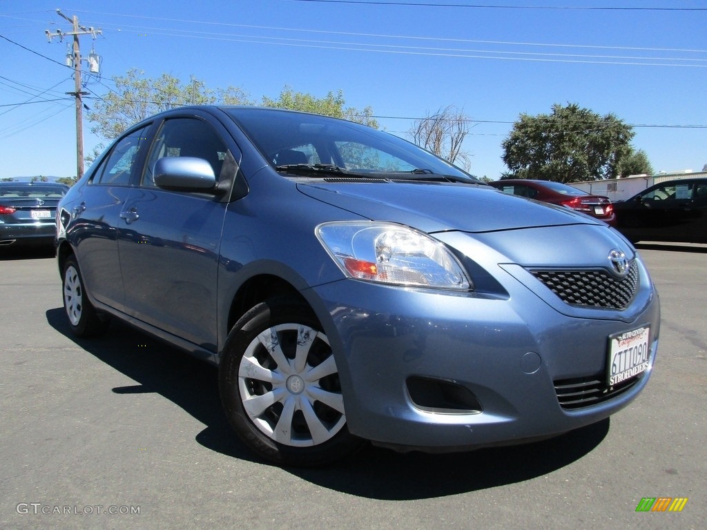 2012 Yaris Sedan - Pacific Blue Metallic / Dark Gray photo #1