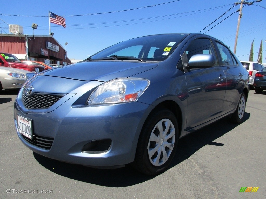 2012 Yaris Sedan - Pacific Blue Metallic / Dark Gray photo #3